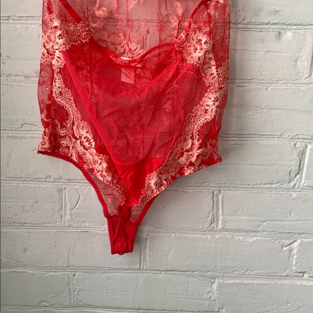 Victoria's Secret Red Lace Bodysuit - Picture 4 of 7